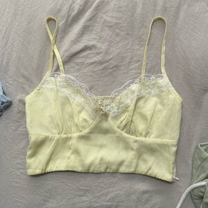 Princess Polly Yellow Crop Top